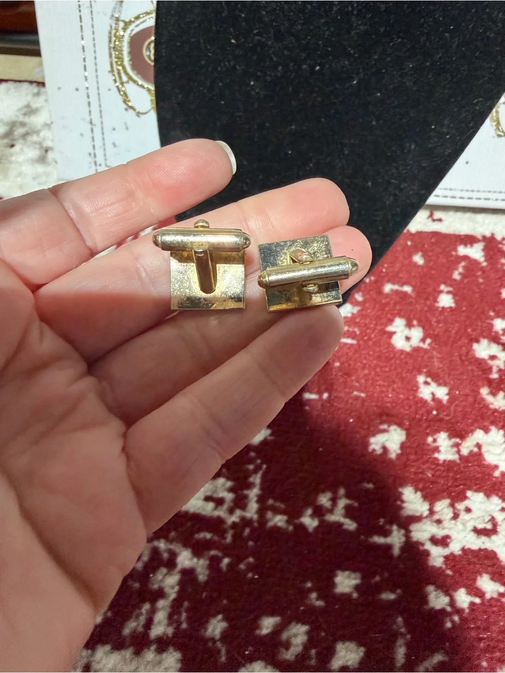 Gold Tone Woven Square Cufflinks